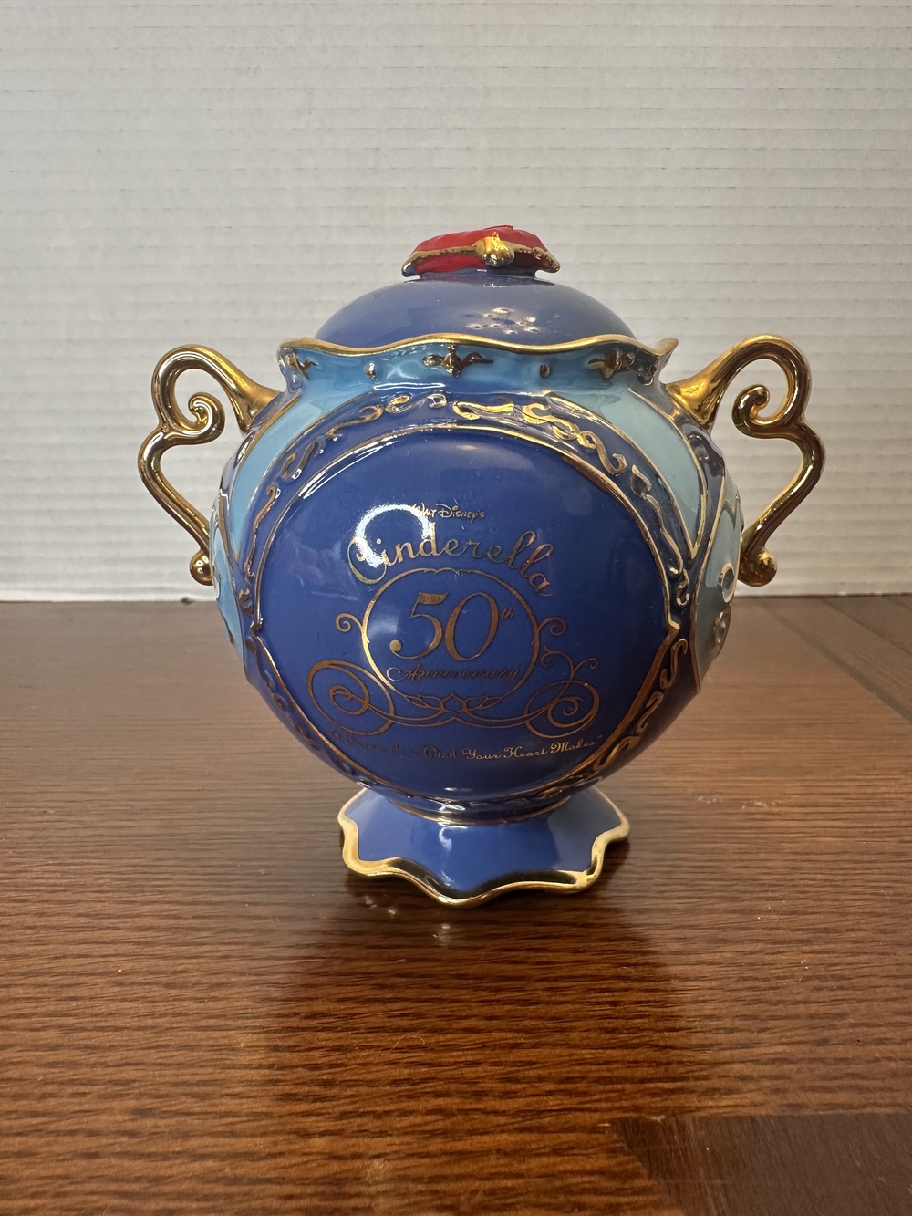 Disney Blue and Gold Cinderella Decorative Music Box - Picture 2 of 4
